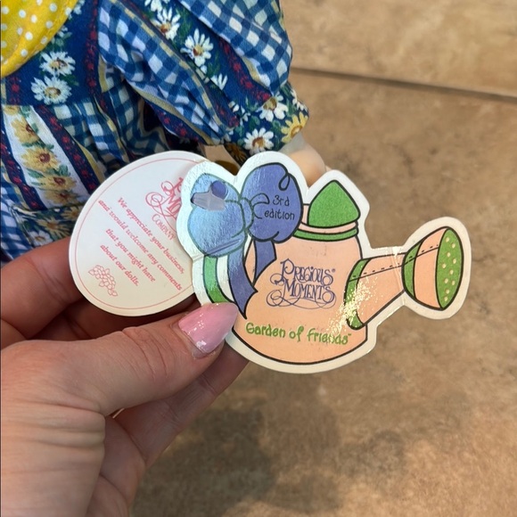 Precious Moments Blue and Yellow Doll with Gingham Outfit - Picture 2 of 4